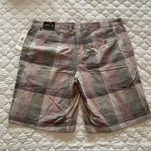Alfani Cotton Plaid flat front D558 shorts NWT sz38